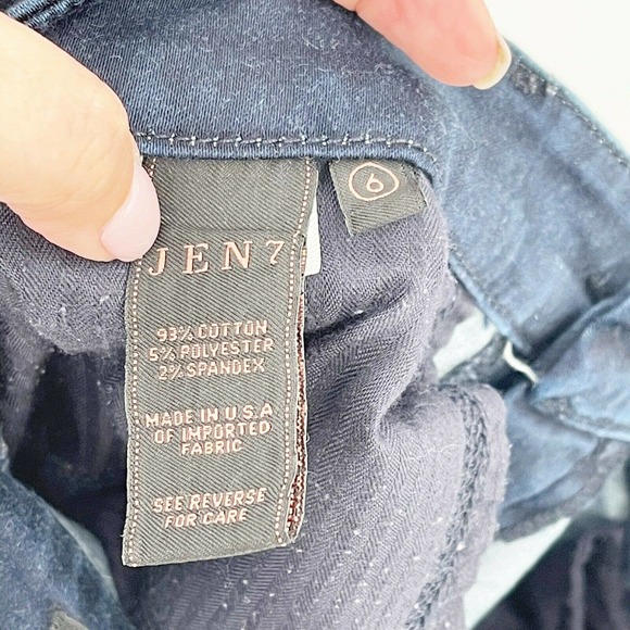 Jen7 7FAM Trouser Skinny Denim Crop Jean Sz 6 - Picture 9 of 10